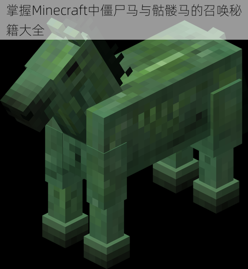 掌握Minecraft中僵尸马与骷髅马的召唤秘籍大全